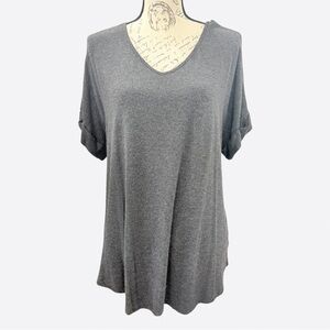 Zenana Gray V-Neck Shirt